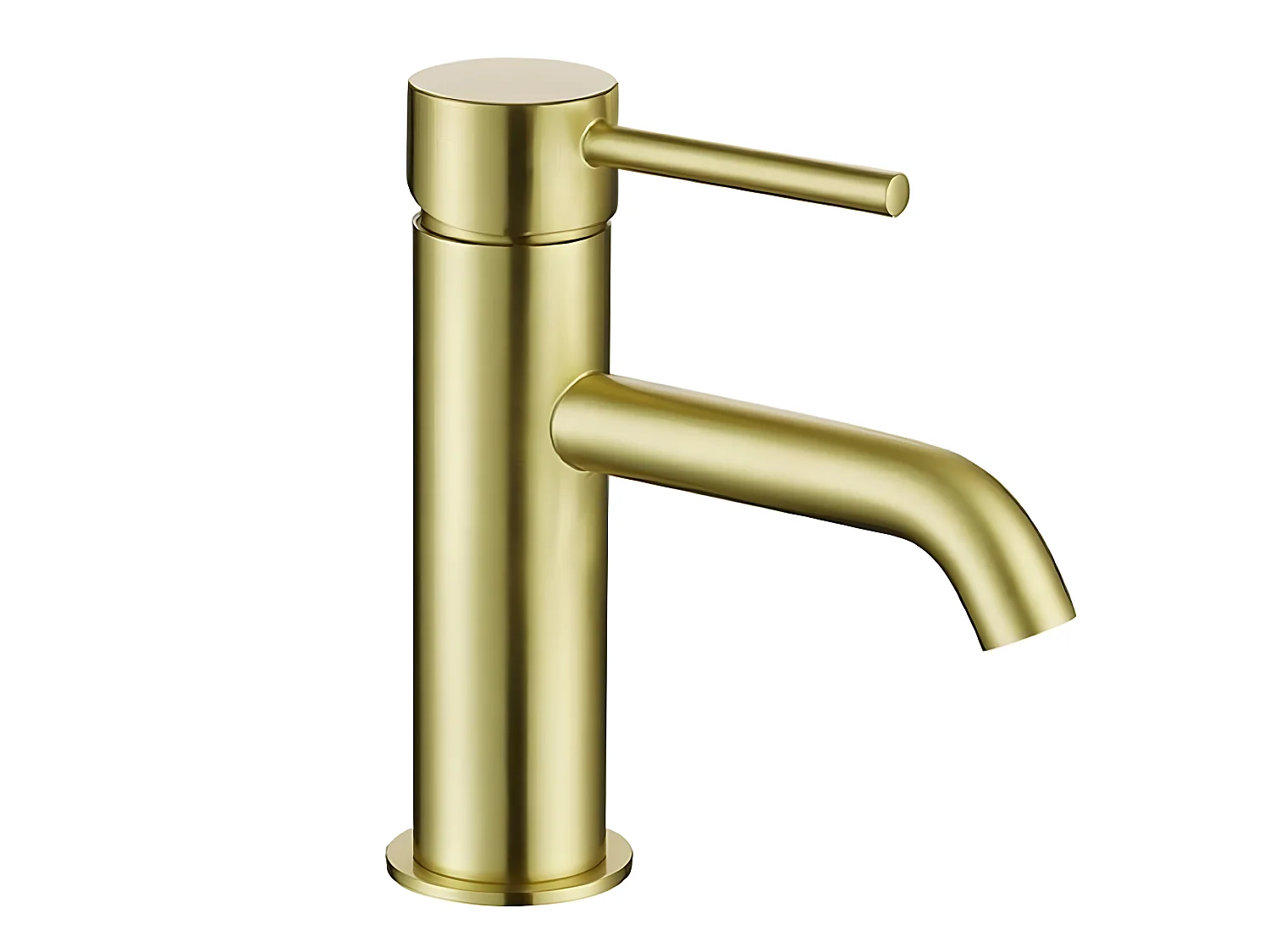 Grifo lavabo monomando PICO dorado con válvula de desagüe