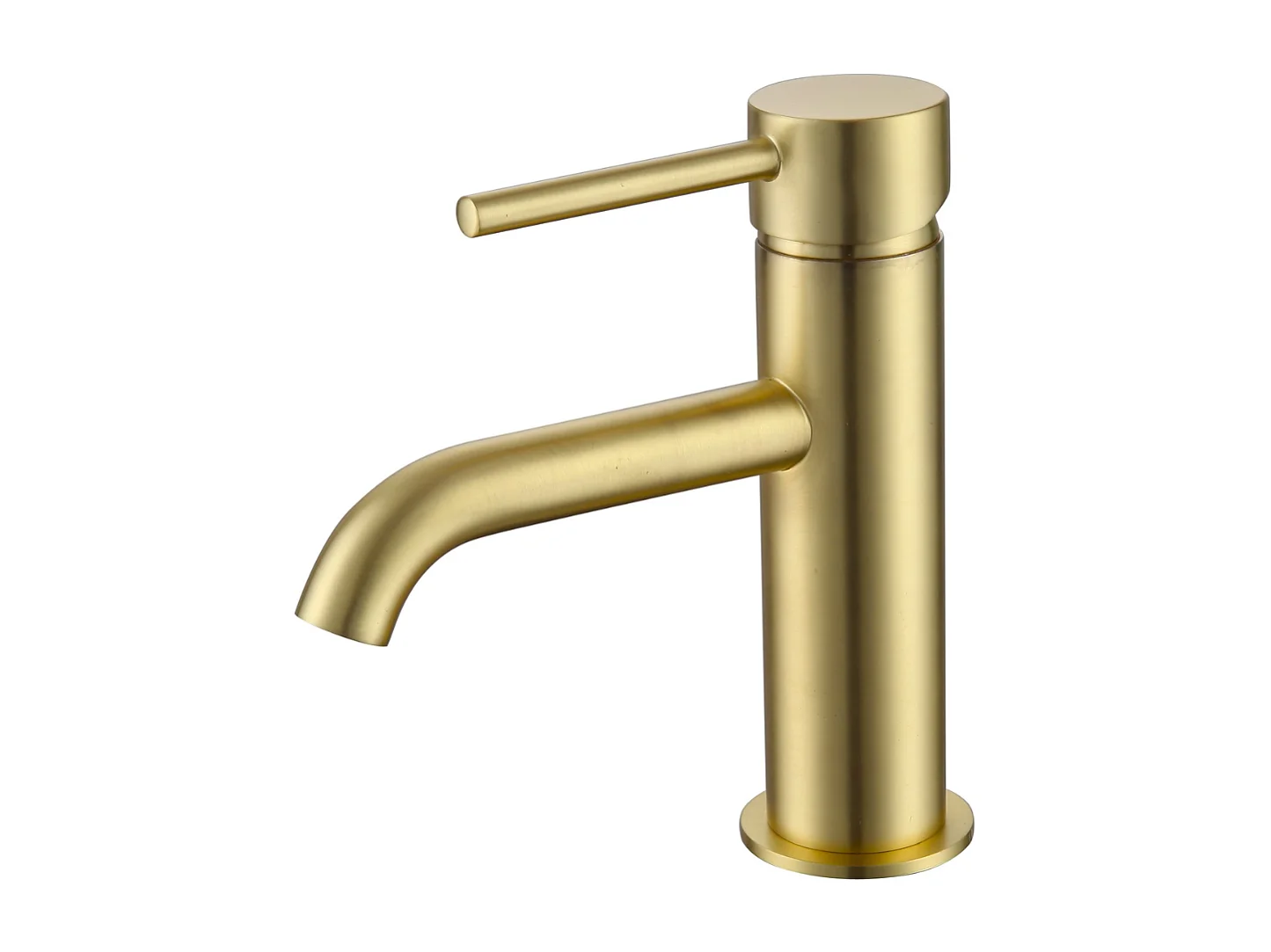 Grifo lavabo monomando PICO dorado con válvula de desagüe