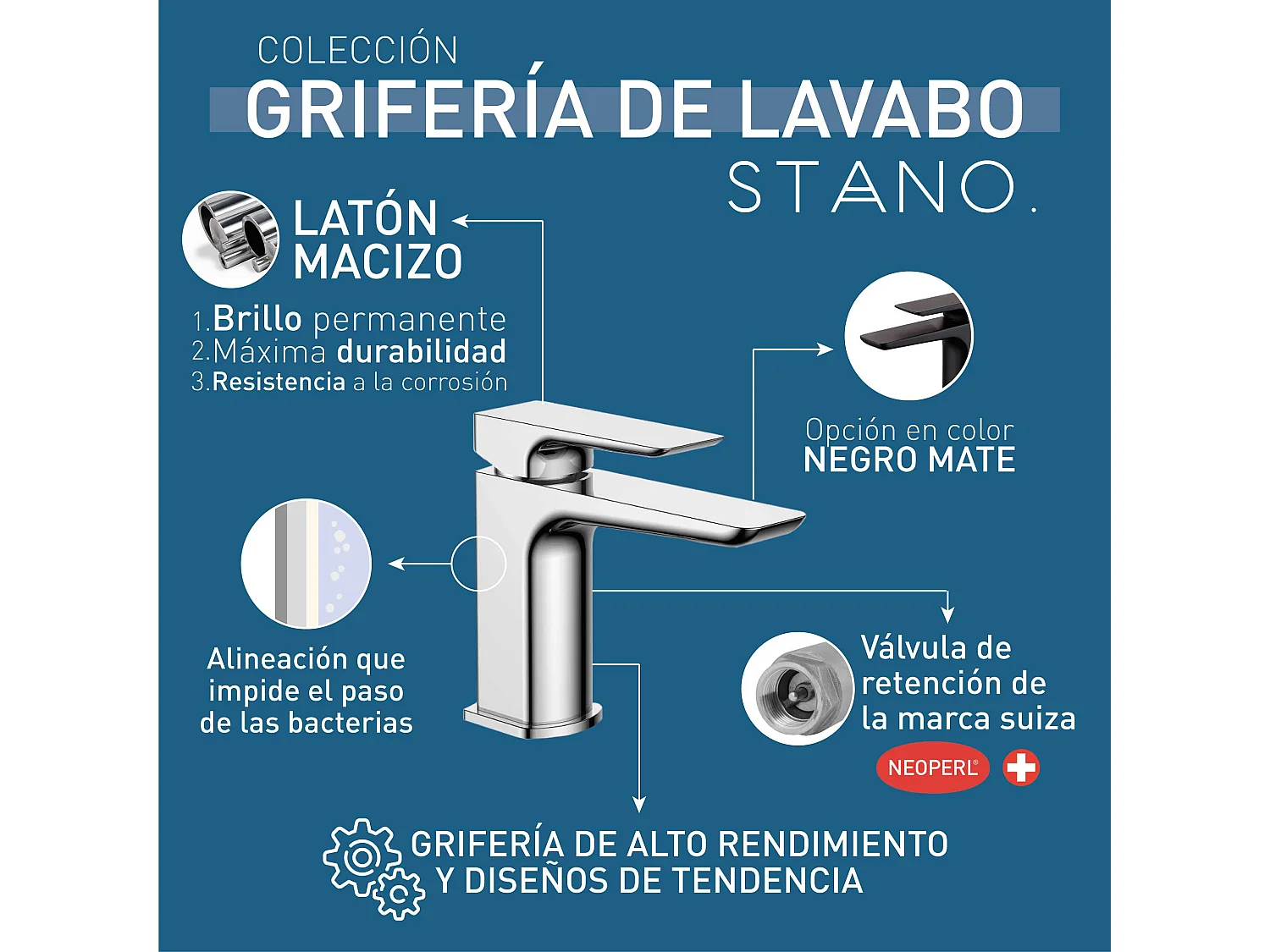 Einhebelmischer für die Wand PIZO mattschwarz