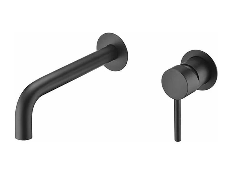 Robinet mitigeur mural encastré ETNA noir mat