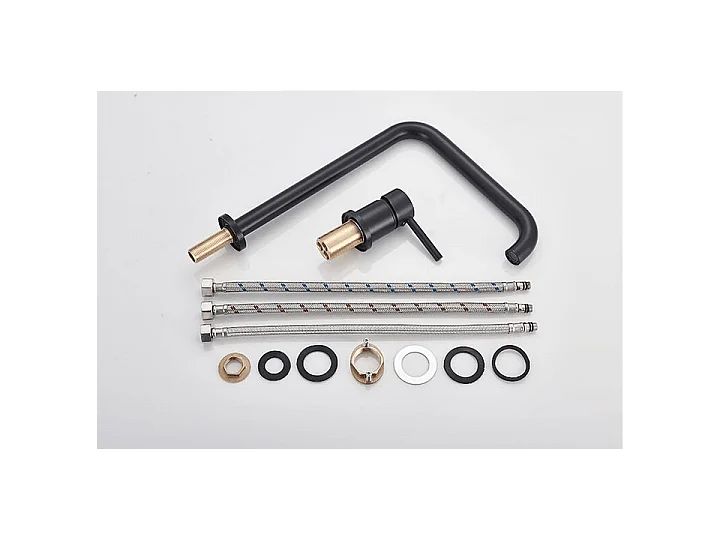 Grifo lavabo alto encastrado monomando giratorio ORUNE negro mate