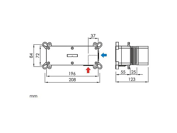 Robinet mitigeur mural avec plaque LOOP 18 cm Chrome