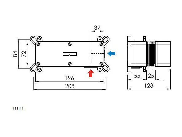 Grifo monomando mural con placa LOOP en 6 colores  18 cm