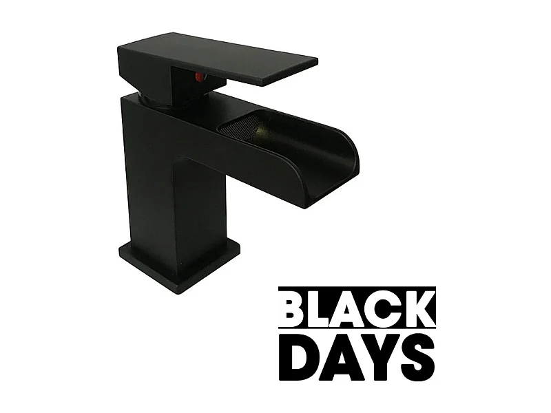 Robinet mitigeur lavabo cascade TANO noir mat
