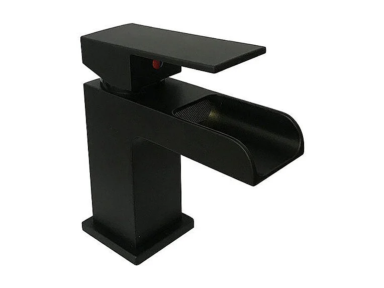 Grifo monomando para lavabo cascada TANO negro mate