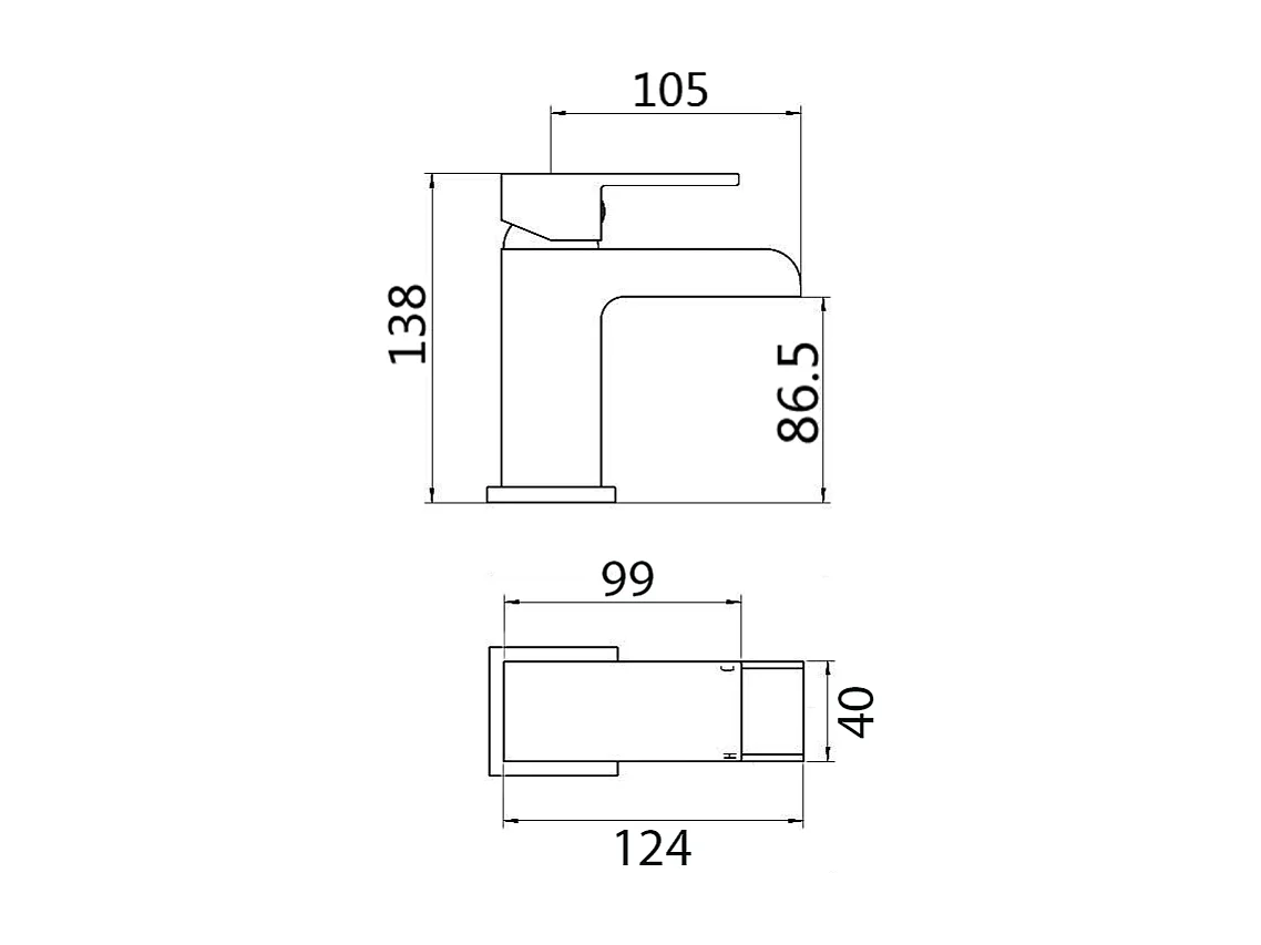 Robinet mitigeur lavabo cascade TANO noir mat