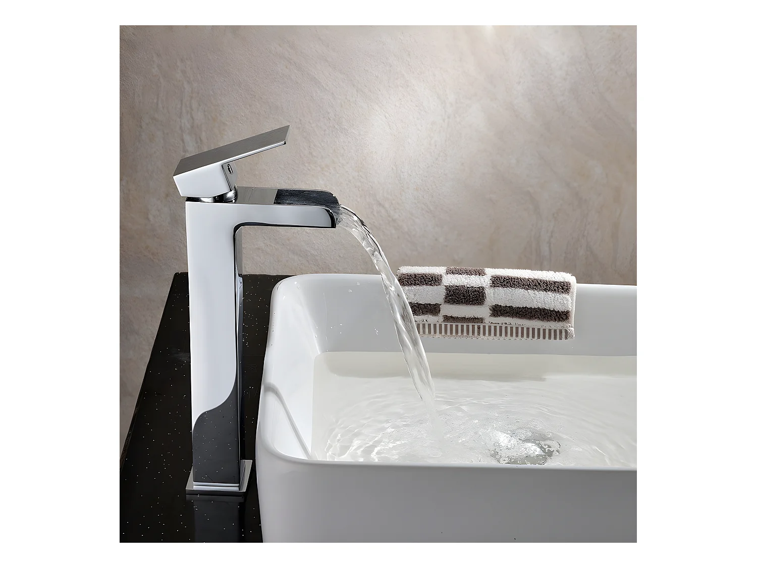 Robinet mitigeur lavabo cascade réhaussé TANO