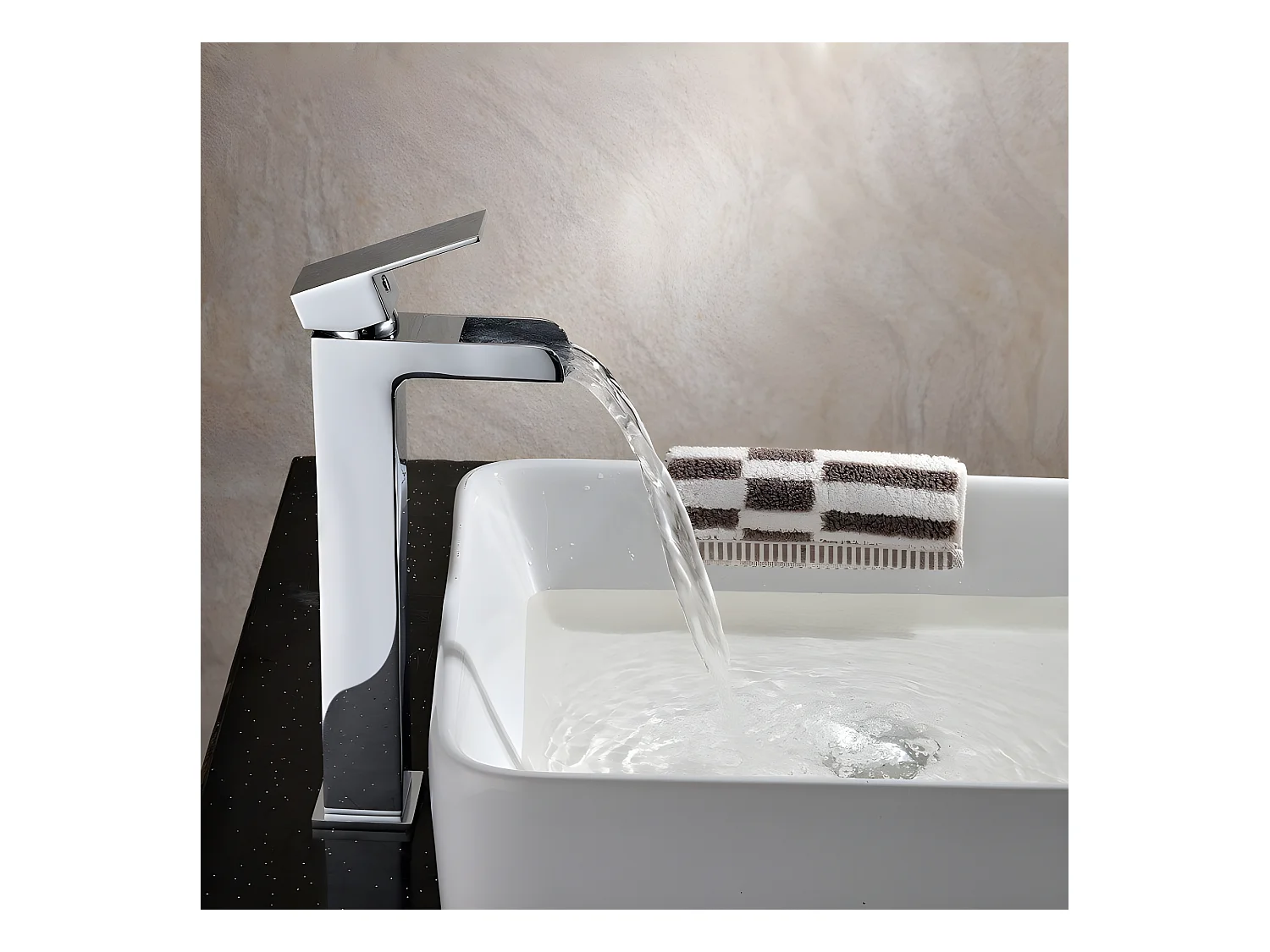 Robinet mitigeur lavabo cascade réhaussé TANO