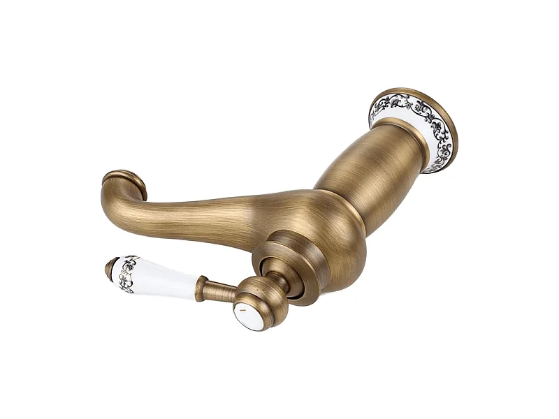 Grifo lavabo monomando retro FLORINA dorado envejecido