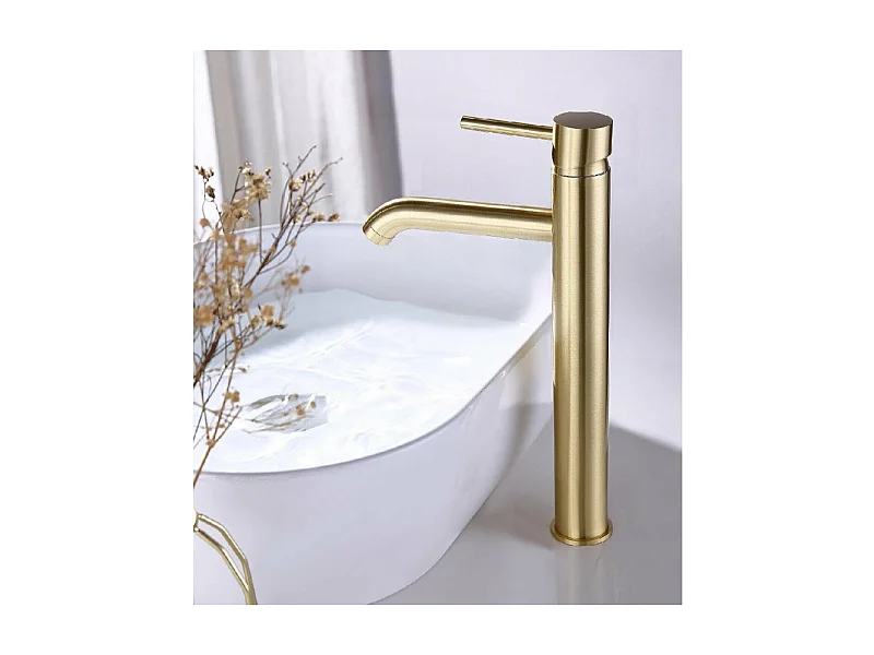 Einhebelmischer hoch für Aufsatzwaschbecken PICO gold