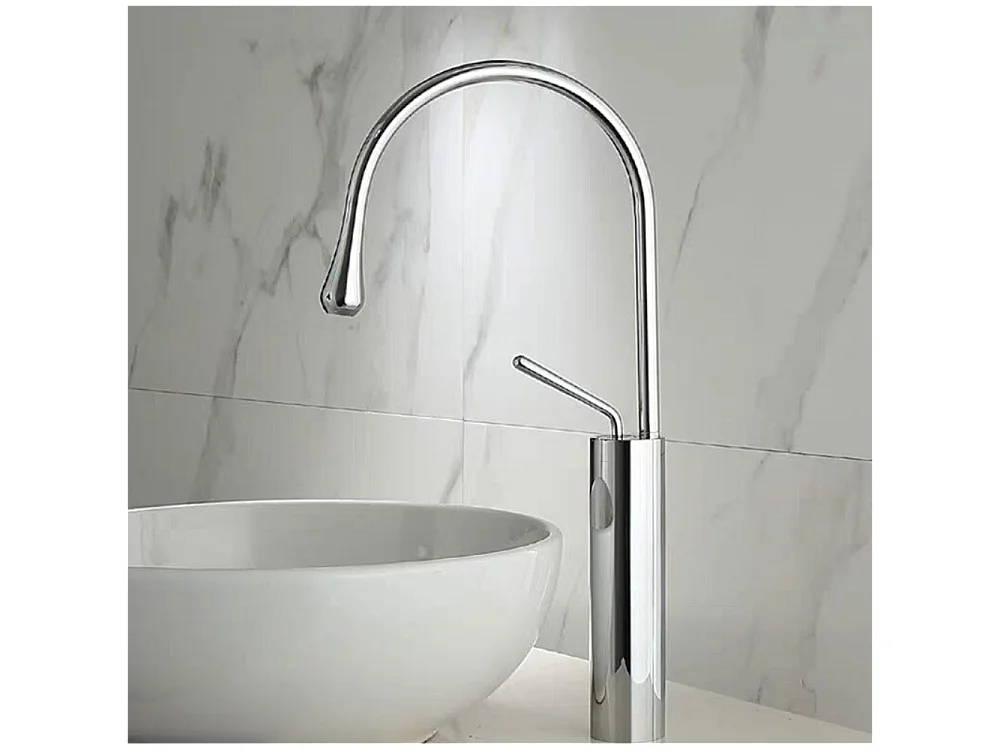 Grifo monomando lavabo alto giratorio CALGARY 48 Cromado