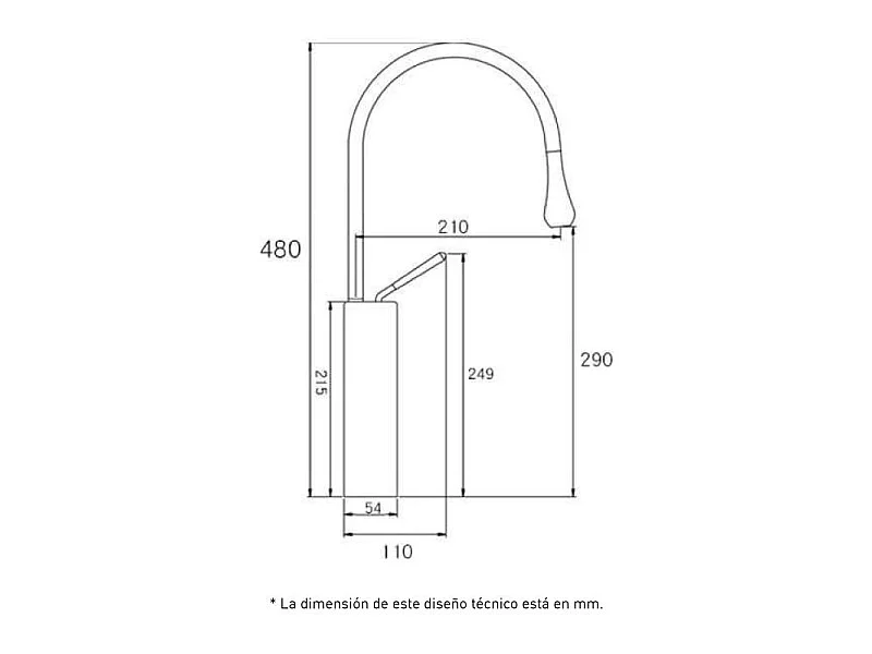 Miscelatore per lavabo alto CALGARY monocomando cromato