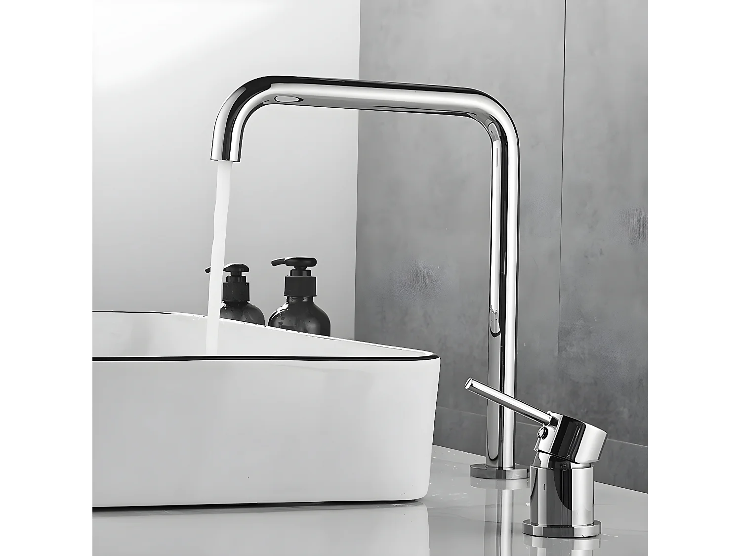 Robinet mitigeur lavabo haut ORUNE 2 trous chromé