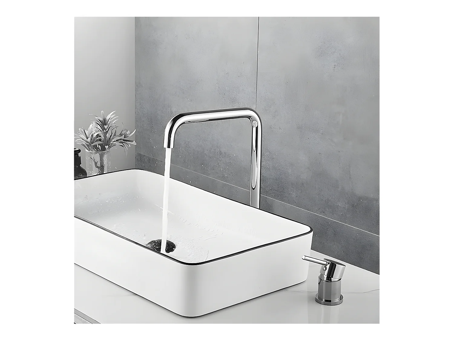 Robinet mitigeur lavabo haut ORUNE 2 trous chromé