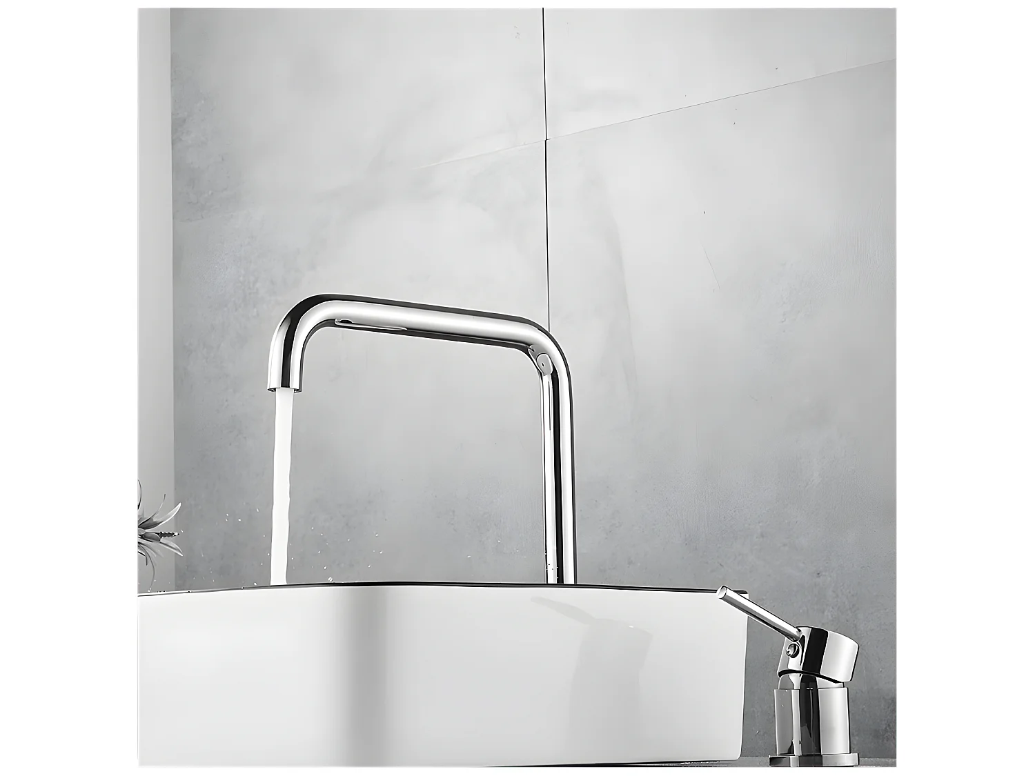 Grifo lavabo alto encastrado monomando giratorio ORUNE Cromado