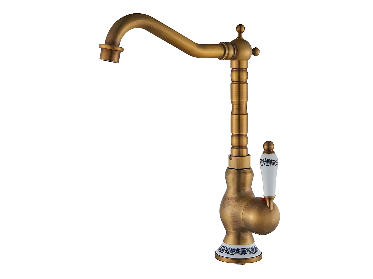 Mitigeur lavabo rehaussé rétro FLORINA or ancien