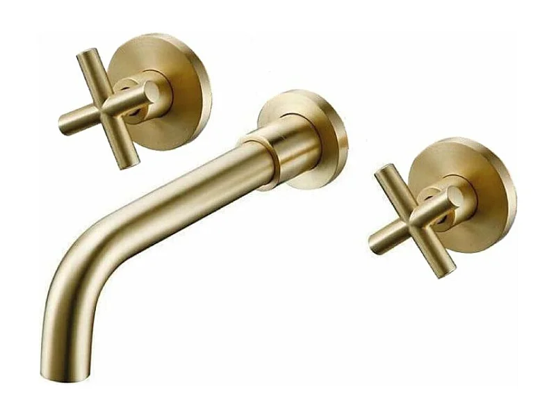 Unterputz-Zweigriff-Waschtischarmatur CARBINI gold