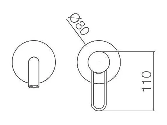 Robinet mitigeur mural encastré ETNA chromé