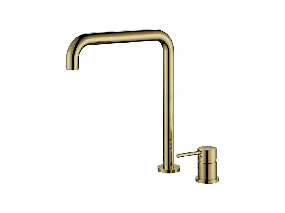 Robinet mitigeur lavabo 2 trous ORUNE or brossé