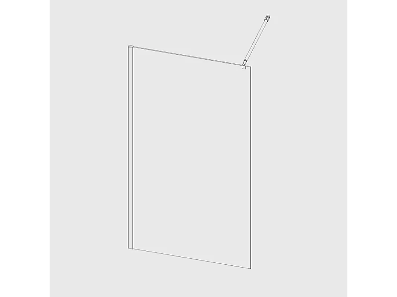 Paroi de douche fixe FRESH avec profil NOIR MAT 110 cm