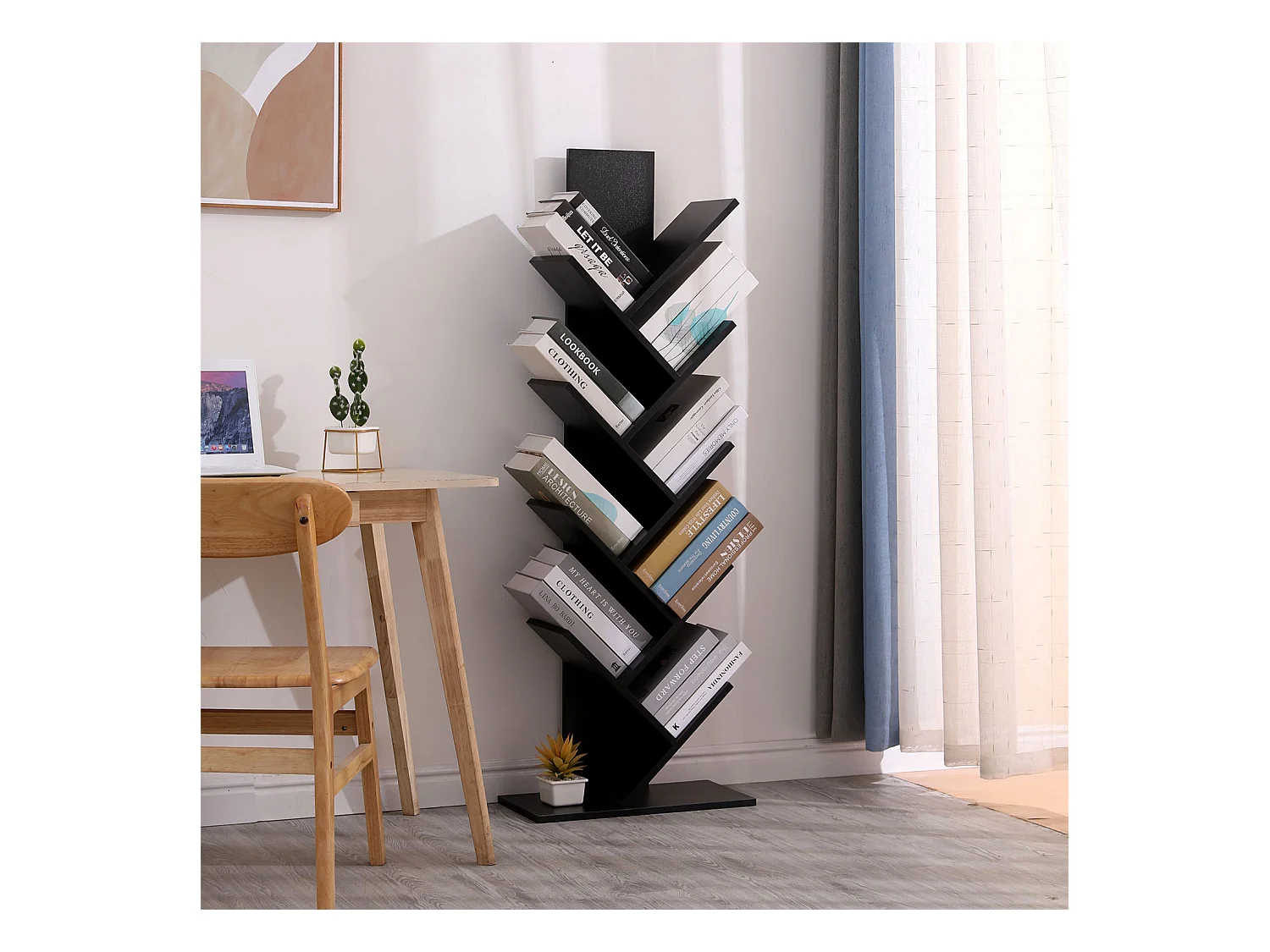 SIMONE Zwarte boekenkast