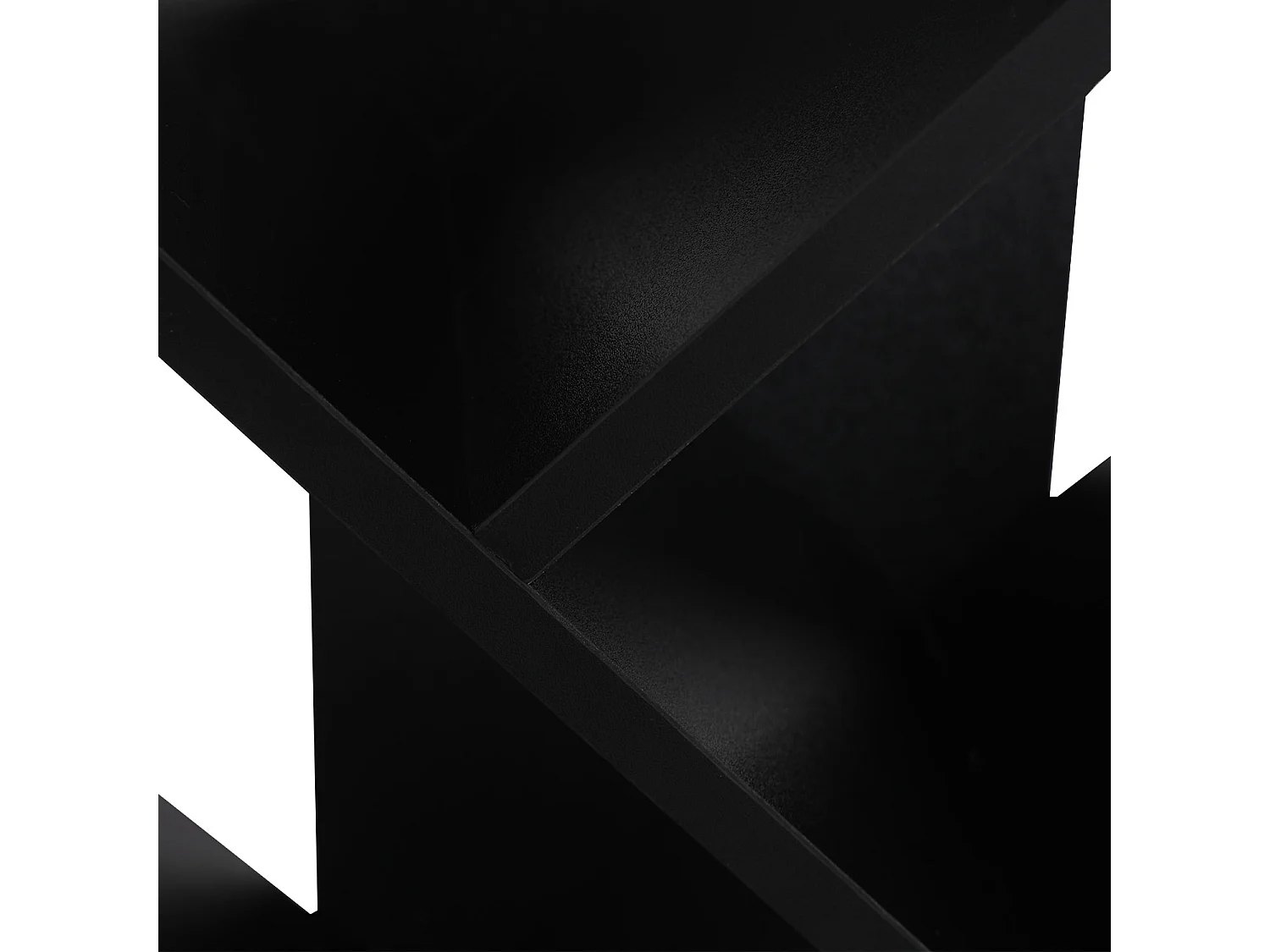 Bibliothèque 8 étagères inclinées noire SIMONE - HAPPY GARDEN