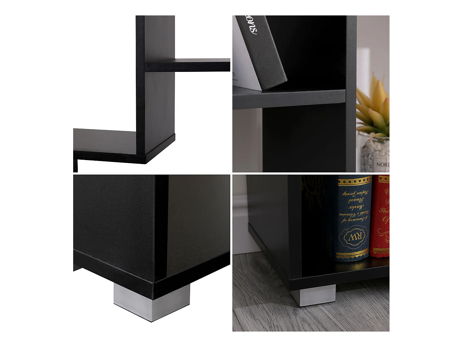 Zwarte boekenkast EMILY