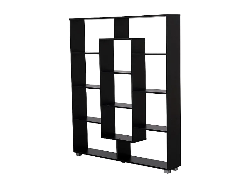 Bibliothèque 11 étagères multiformes noire EMILY - HAPPY GARDEN