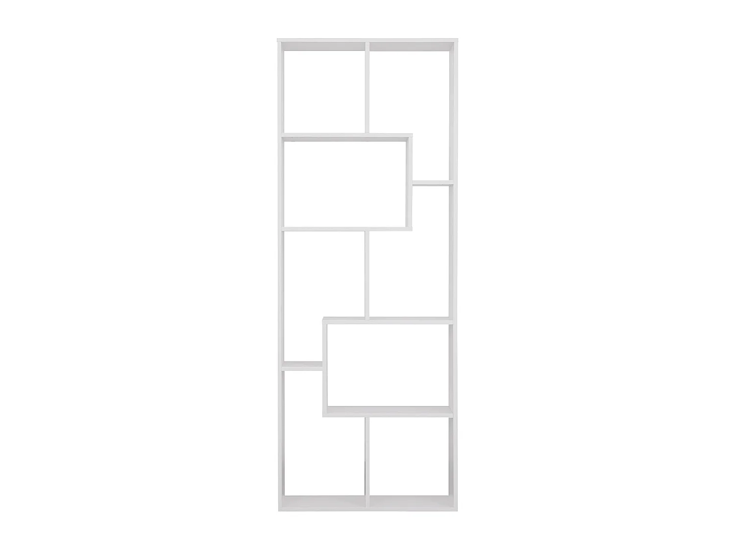 Librería blanca asimétrica 8 estantes JANE