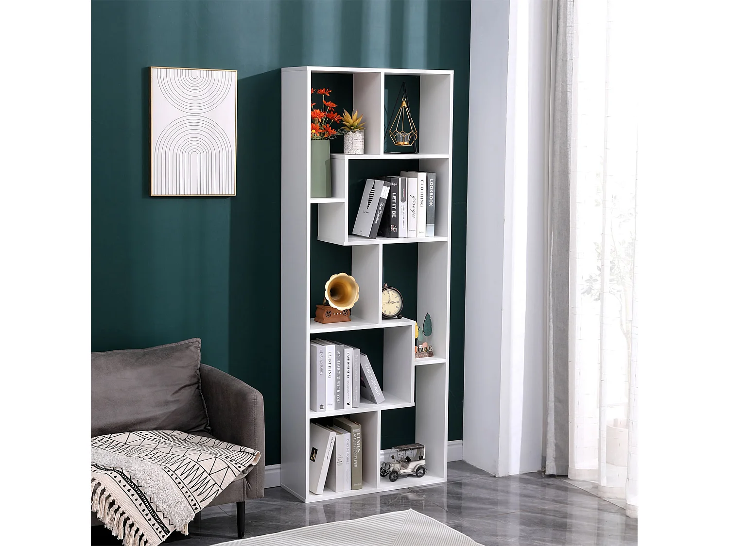 Weißes Bücherregal JANE