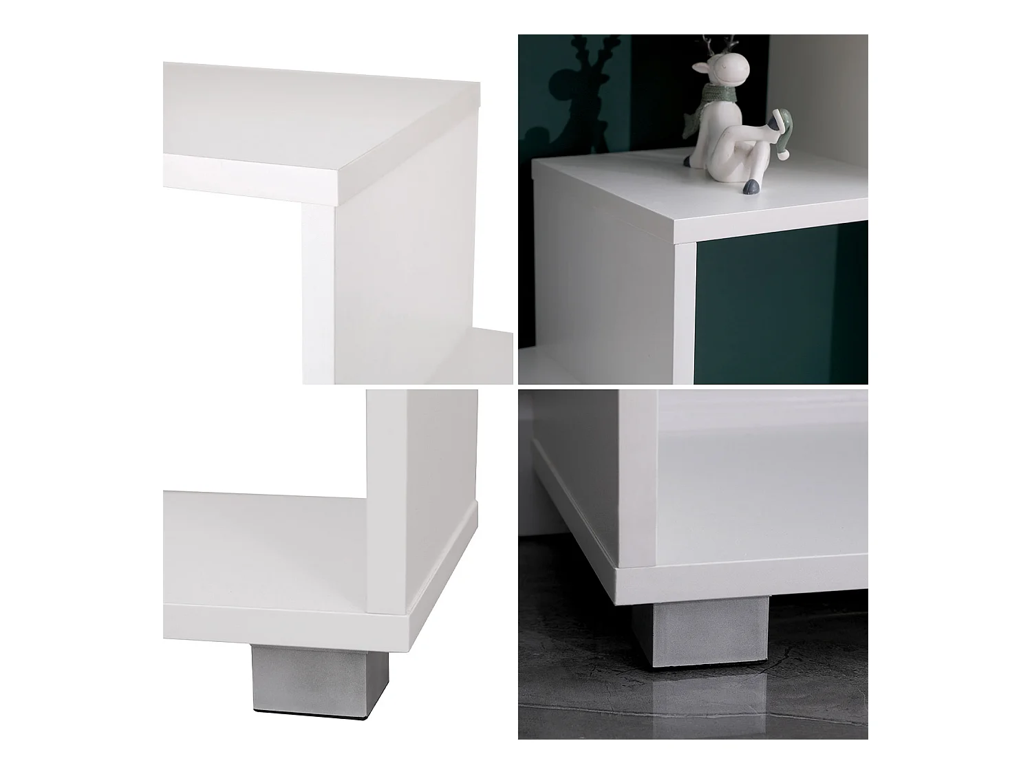 Weißes Bücherregal EMILY