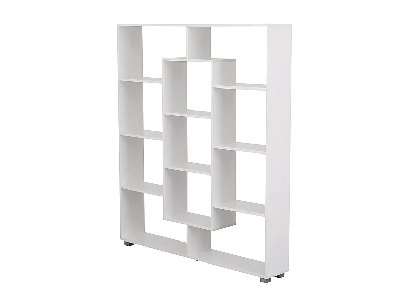 Bibliothèque 11 étagères multiformes blanche EMILY - HAPPY GARDEN