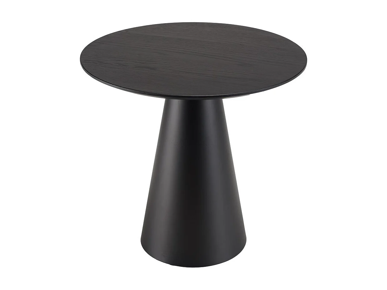 DALY - Table d'appoint 50x50cm pied conique métal en bois noire