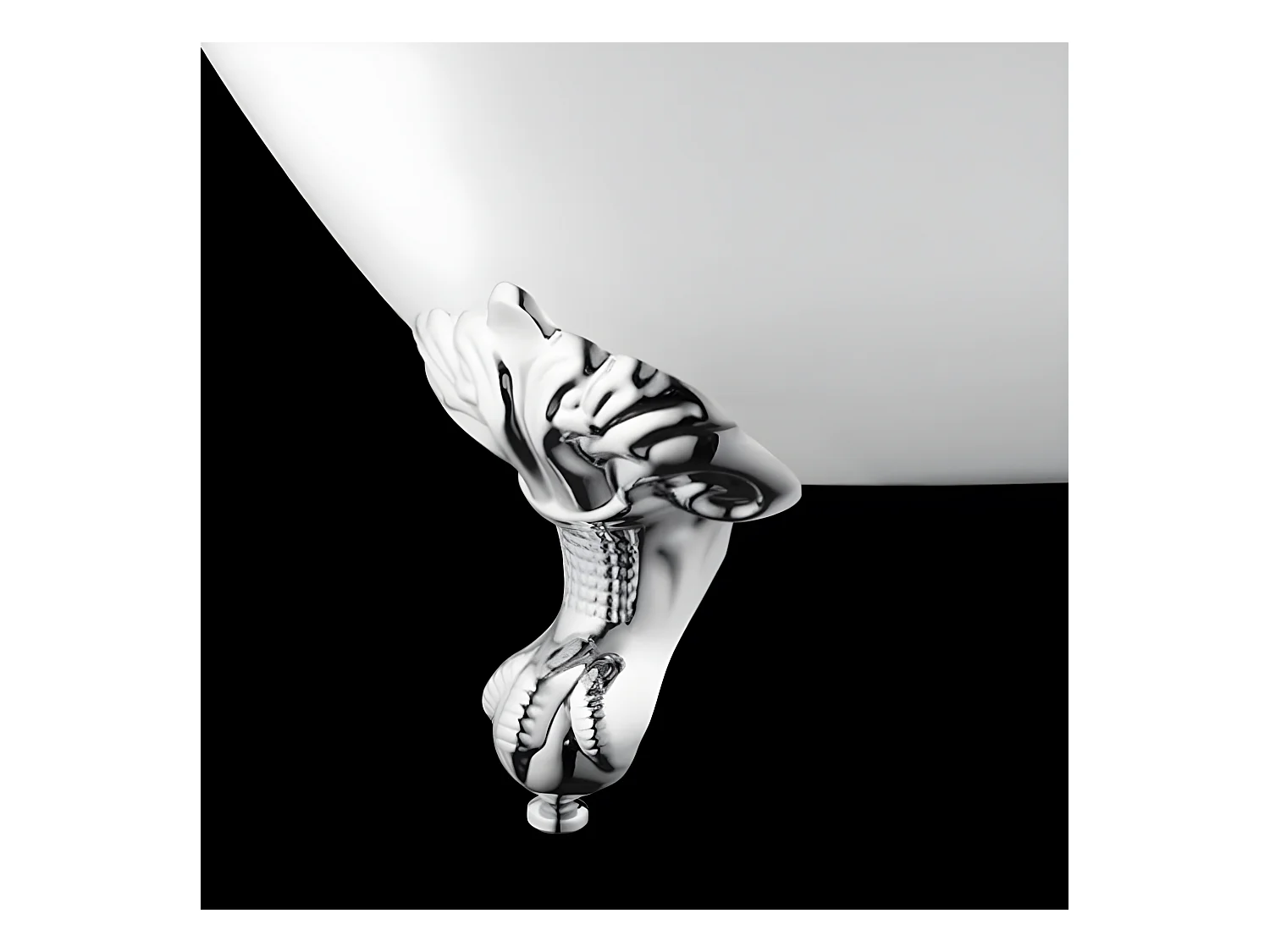 Freistehende Badewanne mit Füßen RICHMOND Adlerfüße CHROM 155 cm