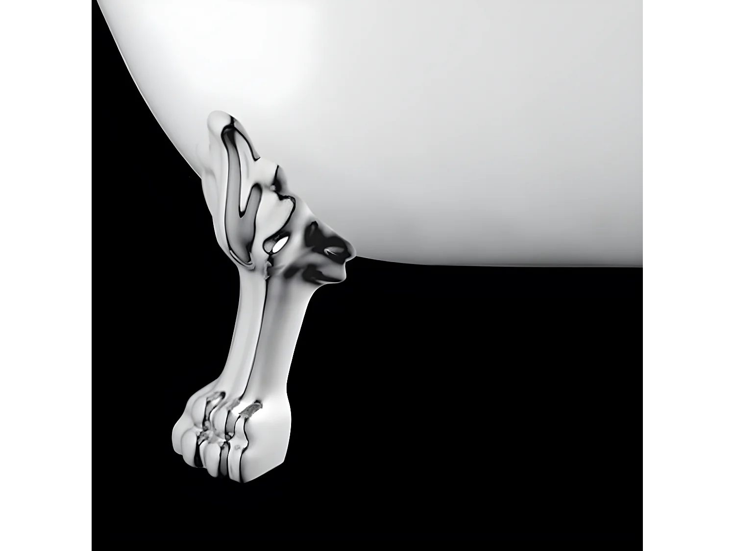 Bañera con patas RICHMOND  155 cm patas LEÓN CROMADAS