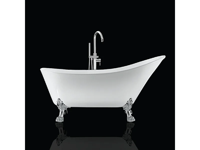 Bañera con patas BALMAIN  161 cm patas LEÓN CROMADAS