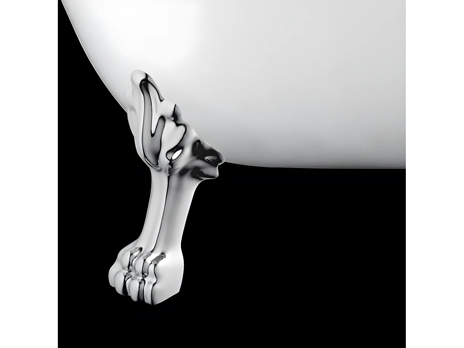 Bañera con patas CHELSEA  154 cm patas LEÓN CROMADAS