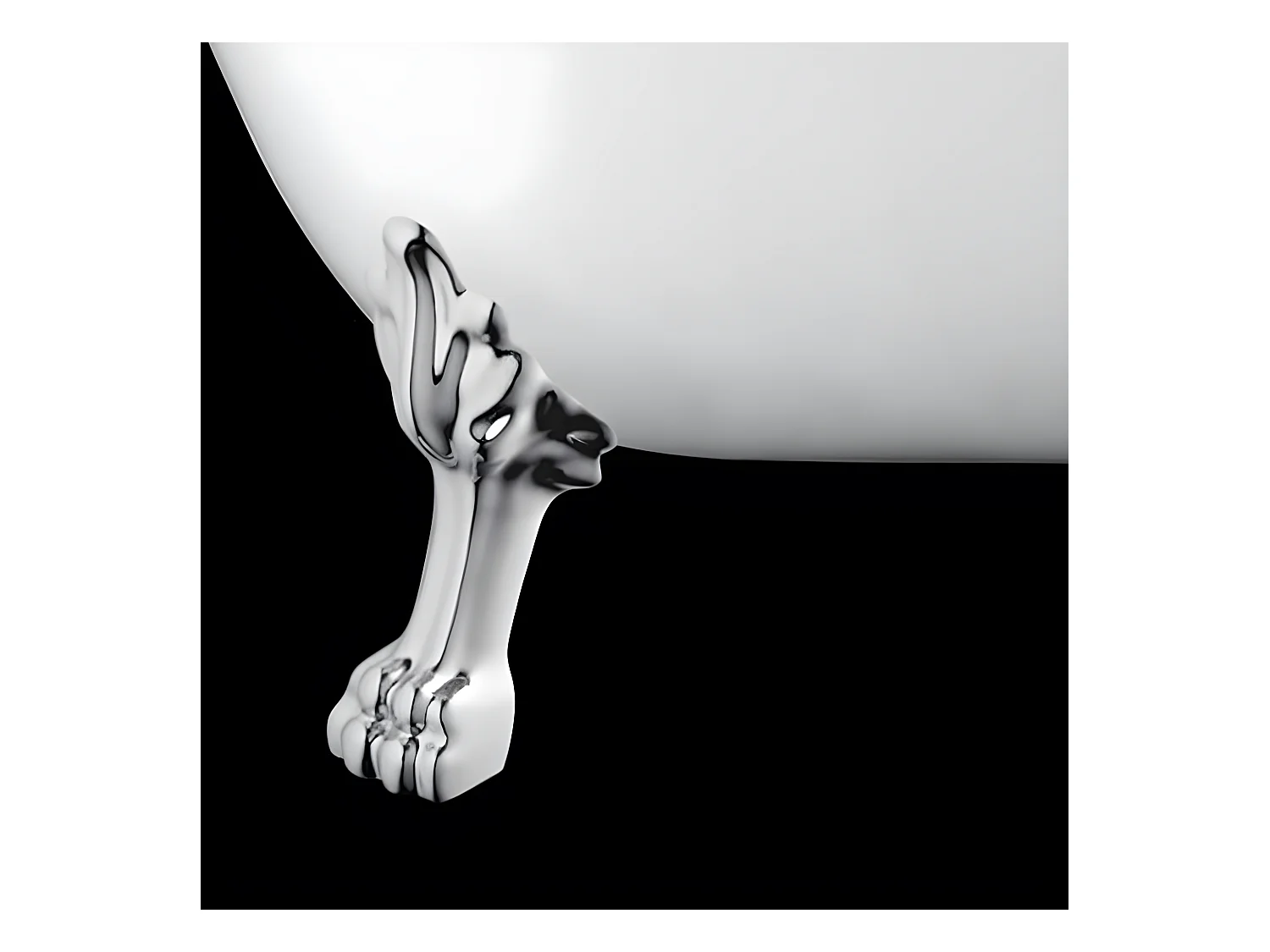 Freistehende Badewanne mit Füßen SURRY HILLS Löwenfüße CHROM 165 cm