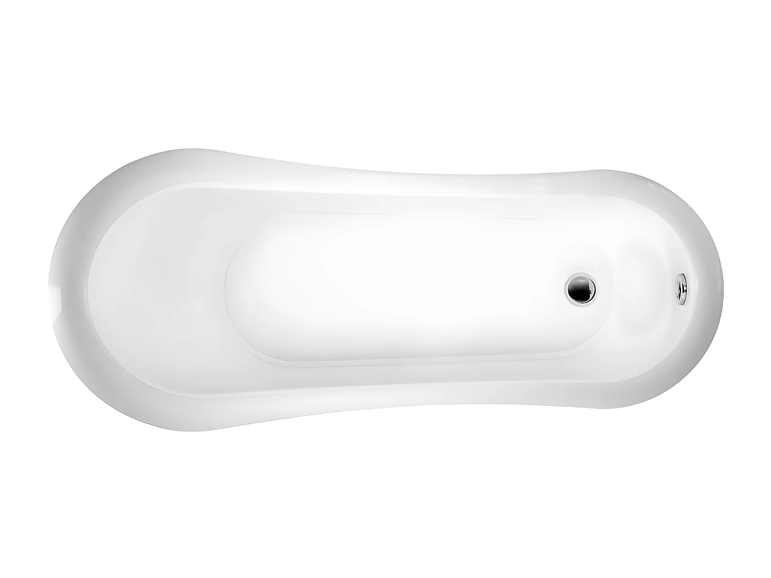 Bañera con patas RICHMOND NEGRA  171 cm patas LEÓN CROMADAS