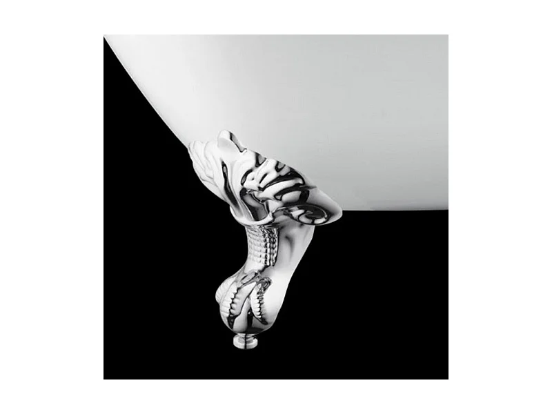 Baignoire ancienne rétro sur pieds RICHMOND Blanche 171 cm Pieds d'Aigle Chromés