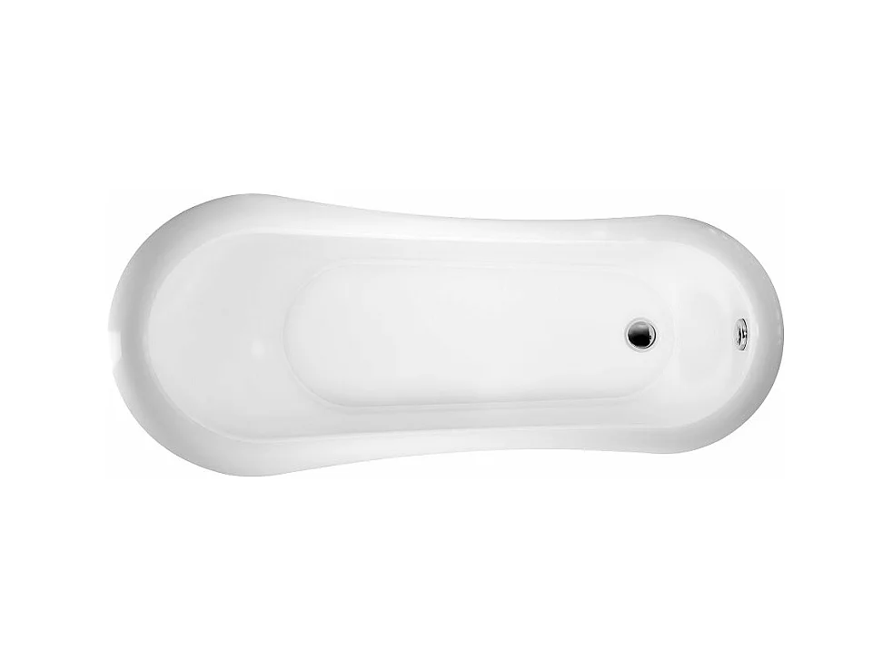 Baignoire ancienne rétro sur pieds RICHMOND Blanche 171 cm Pieds d'Aigle Chromés