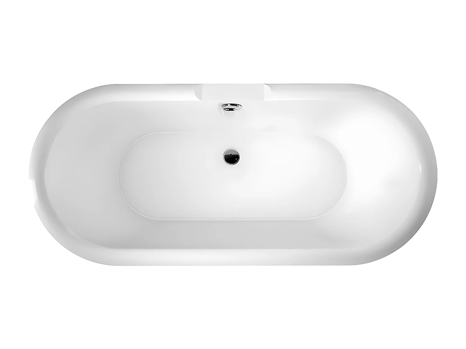 Vasca da bagno freestanding stile classico con piedini CHELSEA Bianca 170 cm Piedini di leone Cromati