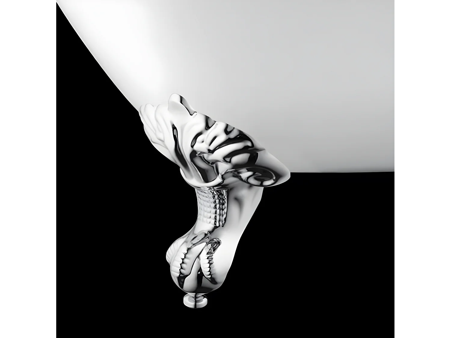 Freistehende Badewanne mit Füßen CHELSEA Adlerfüße WEISS 170 cm