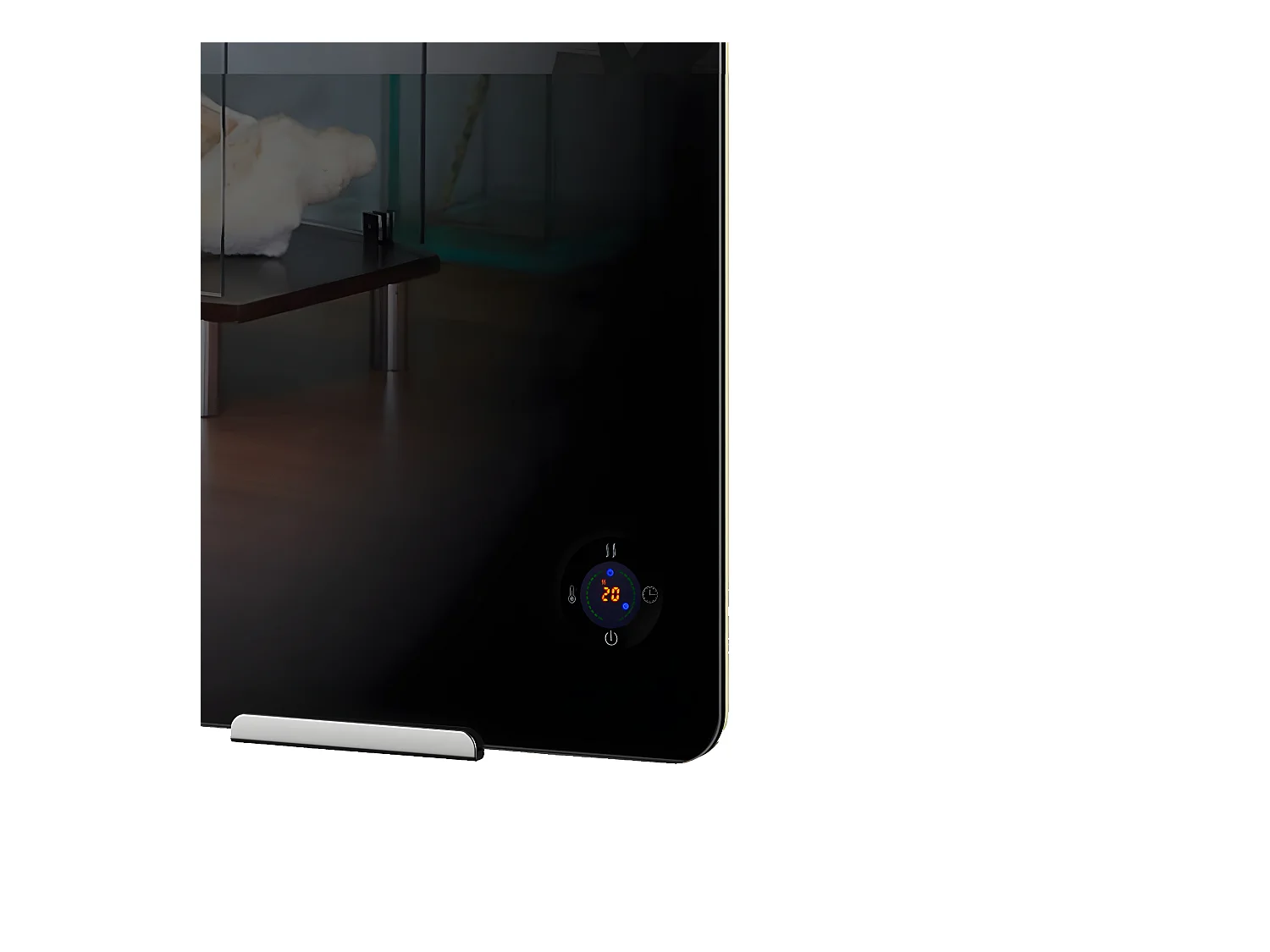 Radiateur sèche-serviettes électrique 900 W noir thermostat électronique