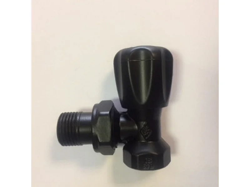 Robinet d'arrivée pour sèche-serviette noir mat