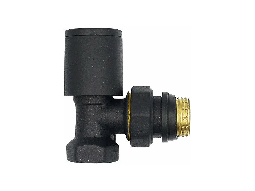 Robinet d'arrivée pour sèche-serviette noir mat