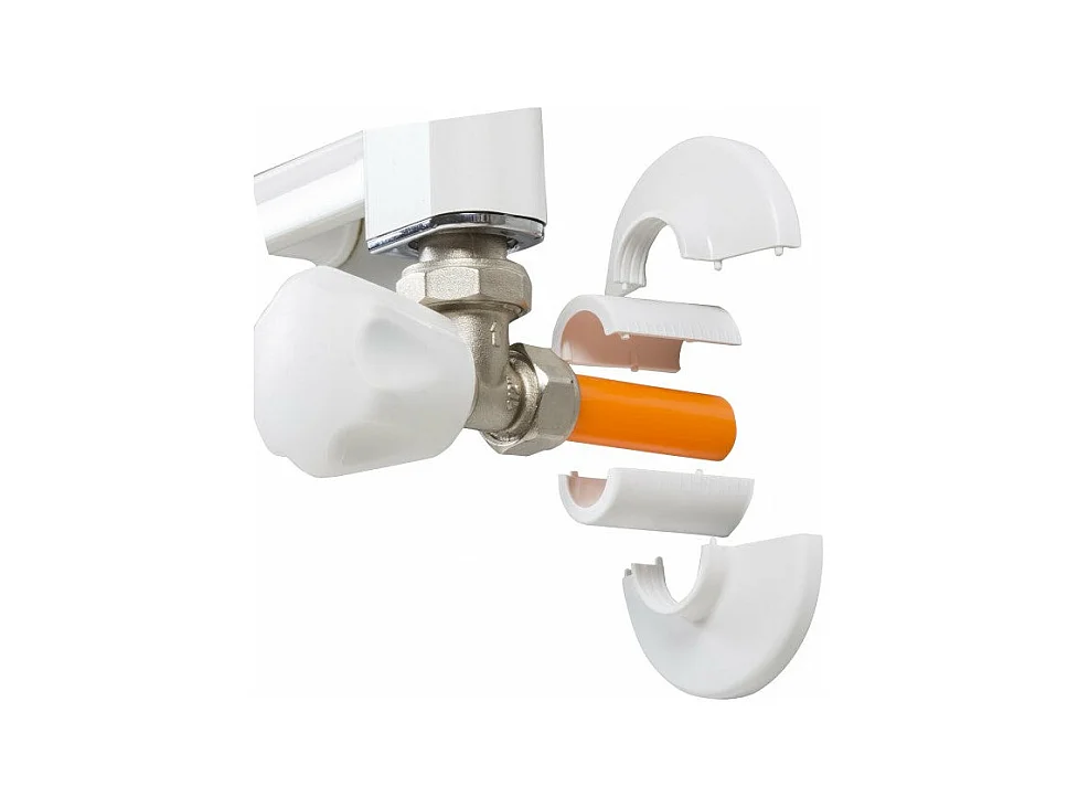 Robinet d'arrivée pour sèche-serviette noir mat