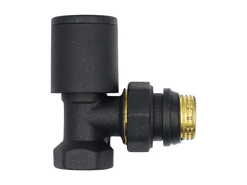 Robinet d'arrivée pour sèche-serviette noir mat