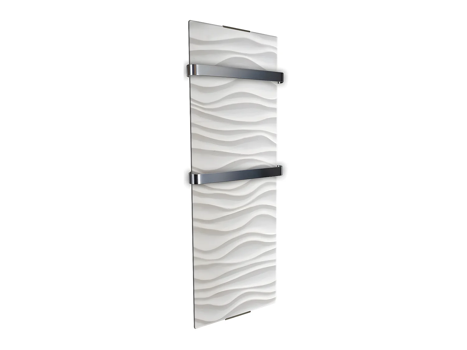 Radiateur sèche-serviettes électrique 1200 W ondulé blanc