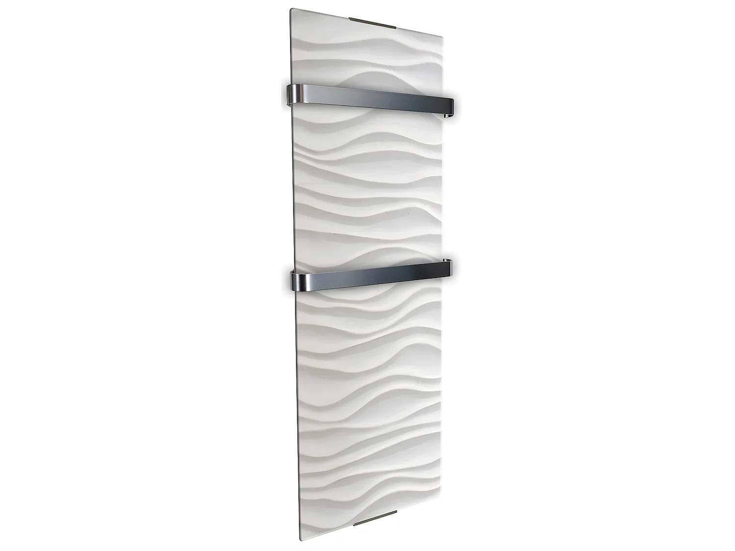 Radiateur sèche-serviettes électrique 1200 W ondulé blanc